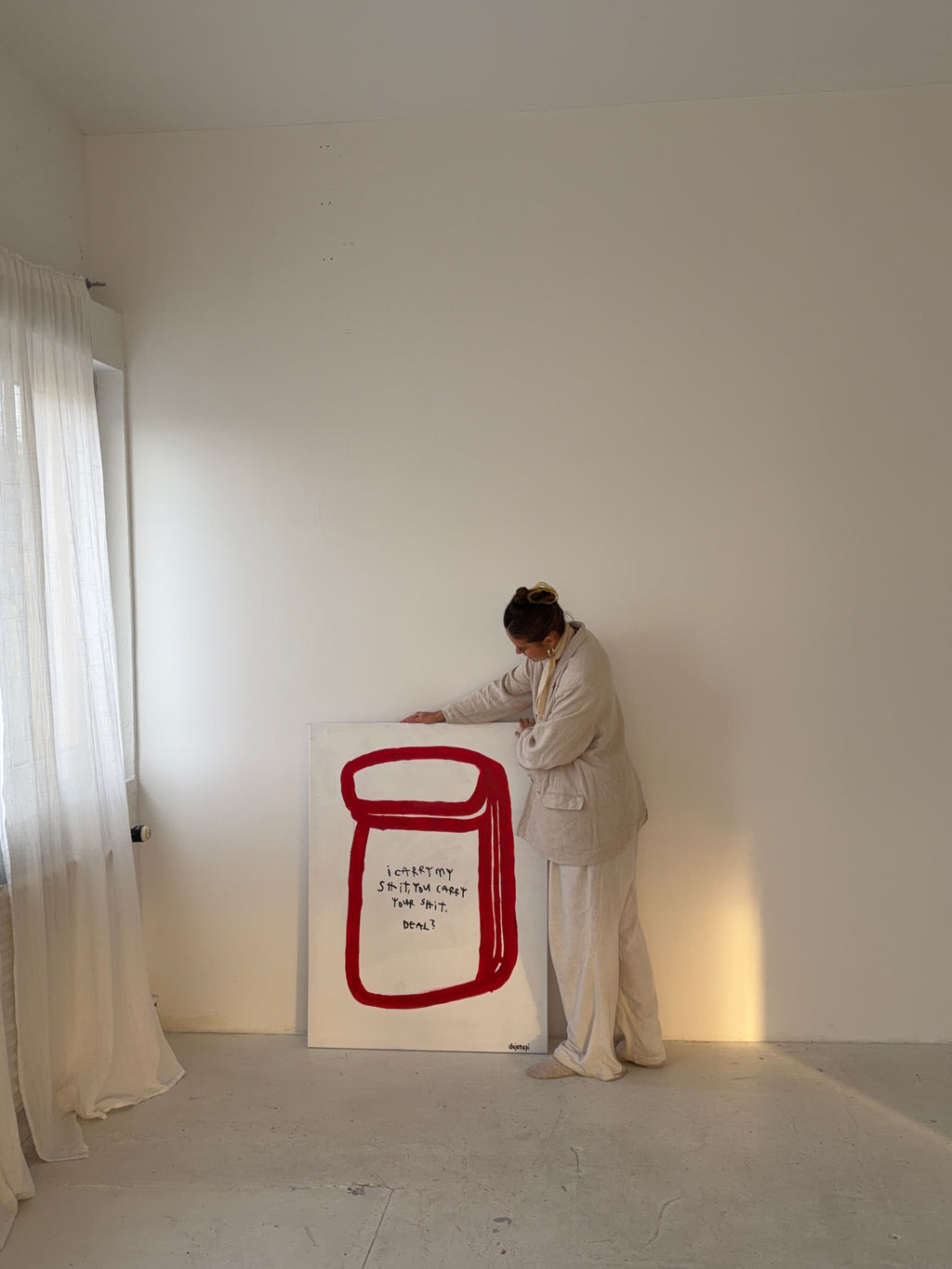 I carry my shit, you carry your shit. Deal?