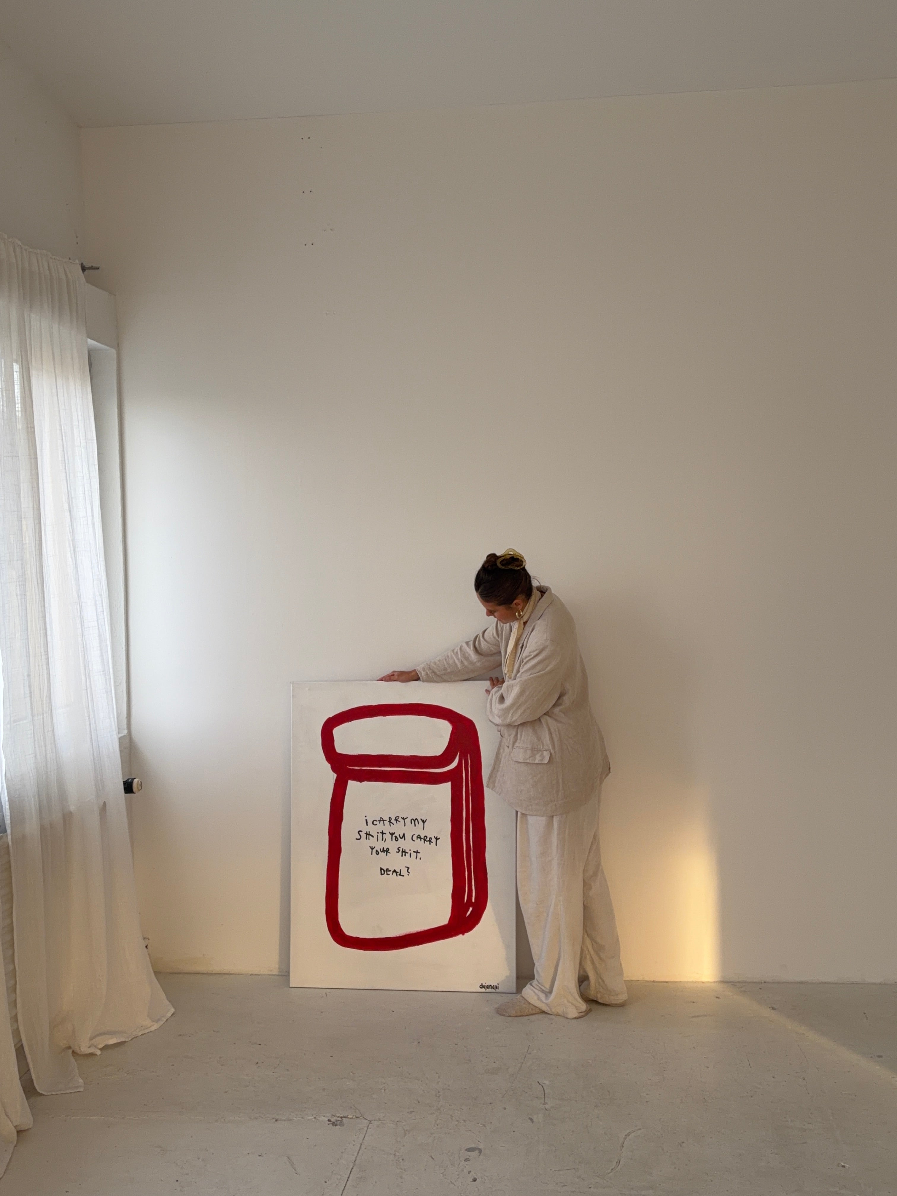 I carry my shit you carry your shit. deal?